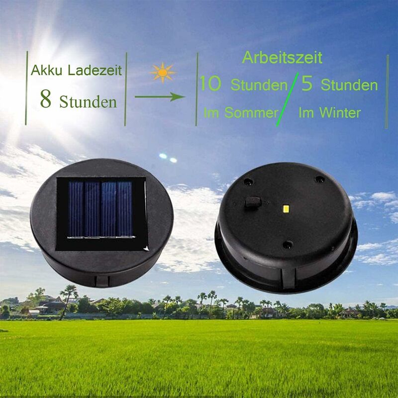 2 pcs Solar Lights Replacement LED Solar Panel Cover Replacement Outdoor Lighting Garden Decoration - Image 4