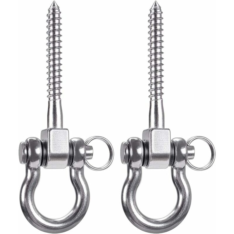 2 pcs 304 Stainless Steel Ceiling Hook, Suspension Trainer Hanging Kit For Hanging Chair, Hanging Lamp, Hammock, - Image 1
