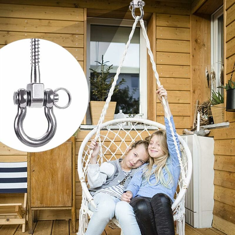 2 pcs 304 Stainless Steel Ceiling Hook, Suspension Trainer Hanging Kit For Hanging Chair, Hanging Lamp, Hammock, - Image 4
