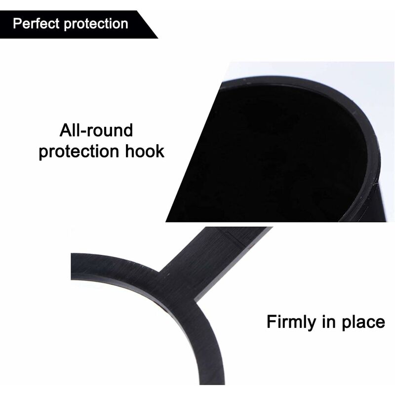3 pcs Set Protective Caps For Trailer Hitch. Plastic - With Safety Ring - Weatherproof And Car Wash Resistant. - Image 3