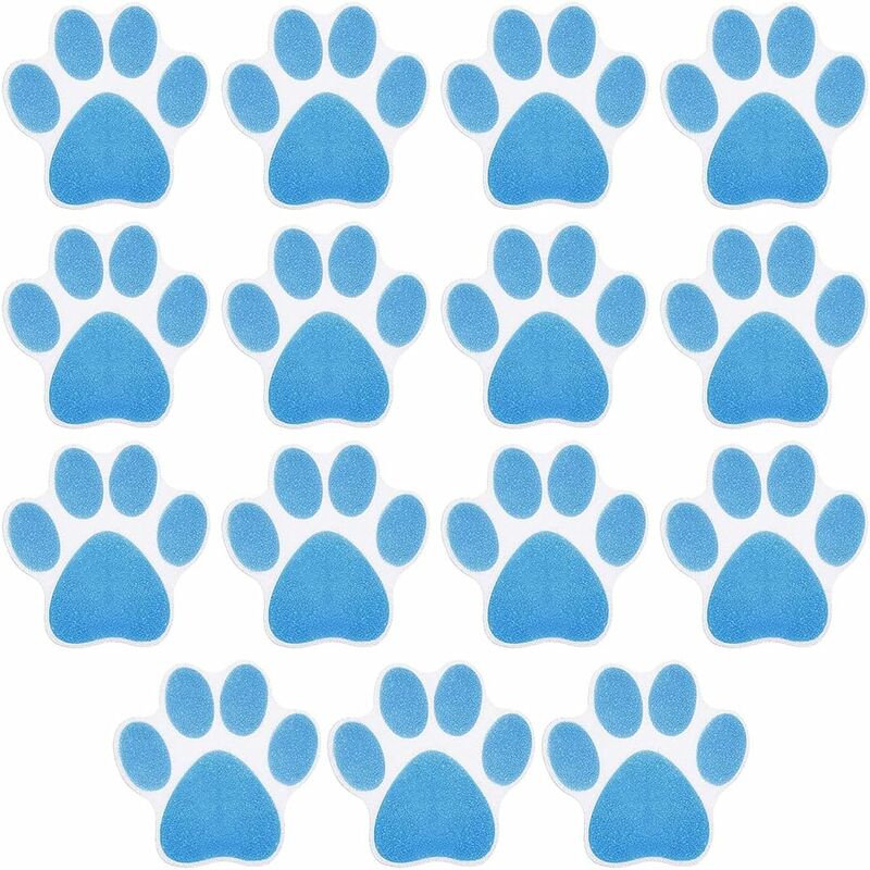 15 pcs Non-Slip Bathtub Stickers Kids Adult Shower Anti-Slip Stickers Dog Paw Waterproof Non-Slip Pads For Bathtub, - Image 1