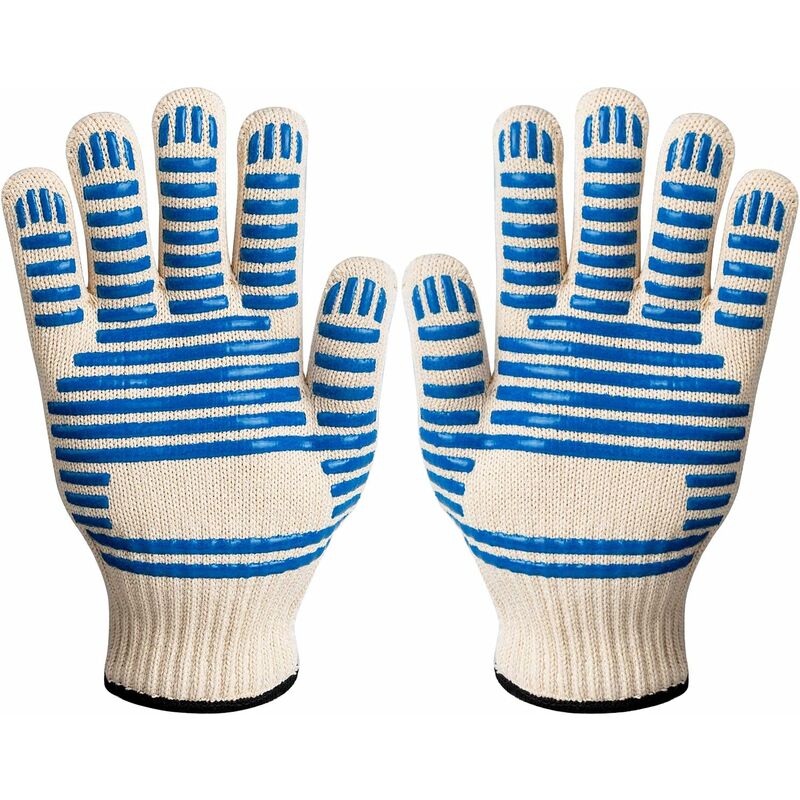 Bbq Gloves, 350°C Heat Resistant Double Oven Gloves, Non-Slip Silicone Bbq Gloves For Cooking Welding, Grilling, - Image 1
