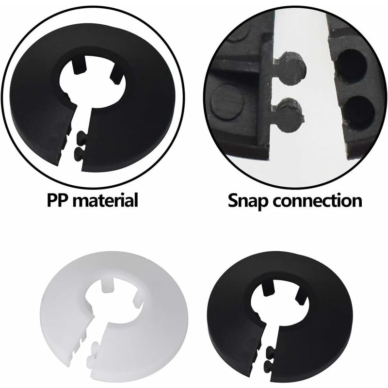 Plastic Radiator Garland, Tianhe 30 pcs Radiator Garland Pipe Cover Hot And Cold Water Gas Pipe Plastic Heating Pipe - Image 3