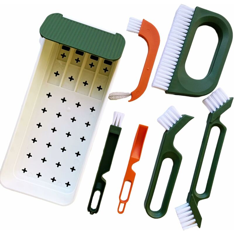 5 In 1 Grout Brush Set, Cleaning Brush For Bathroom And Kitchen, Scrub Tile Grouts, Nooks And Corners, Bottle Brush - Image 1