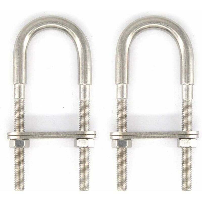 M6X90 304 Stainless Steel U Bolt (2 pcs) - Image 1