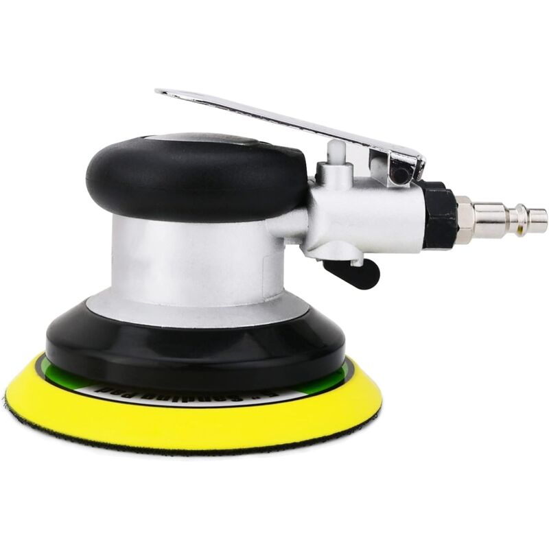 Professional Air Random Orbit Sander, High Performance Mini Dual Action Pneumatic Polisher With, 13500Rpm (Silver 125Mm) - Image 1