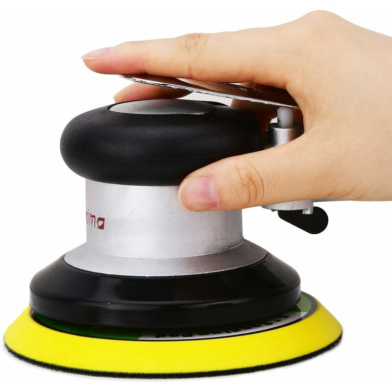 Professional Air Random Orbit Sander, High Performance Mini Dual Action Pneumatic Polisher With, 13500Rpm (Silver 125Mm) - Image 4