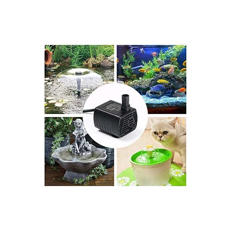 Submersible Water Pump, Aquarium Pump Adjustable 200L/H 3W Ultra-Quiet Catit Usb Pump For Pond Fish Tank Fountain Fish - Image 3