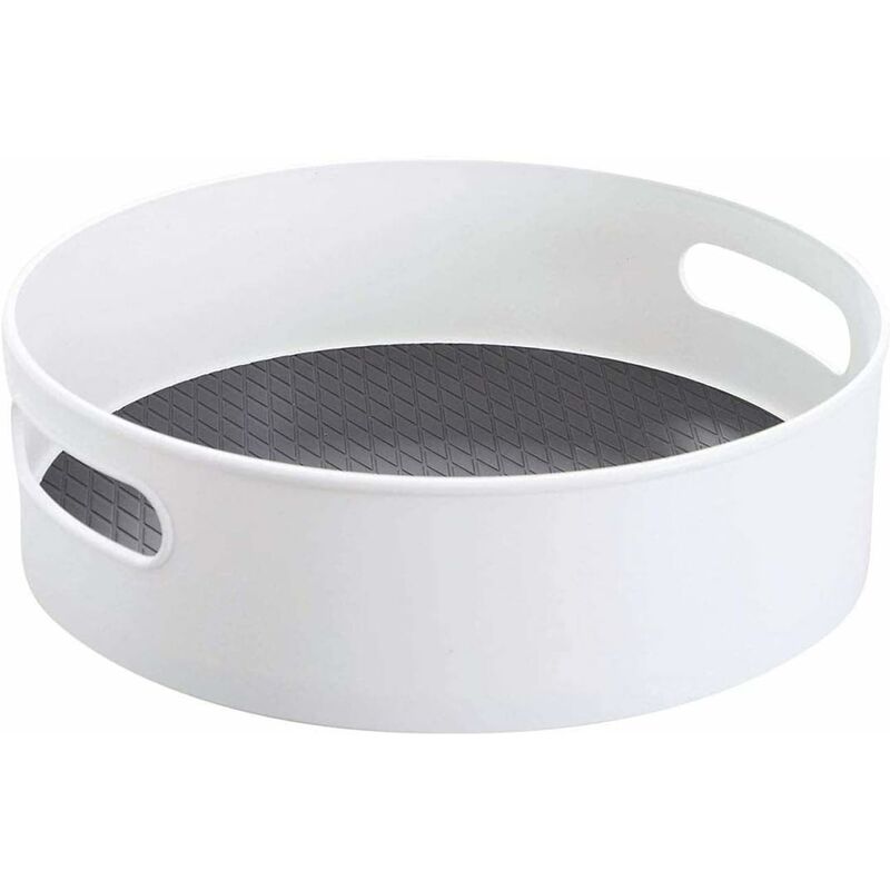 Spice Rack Φ30Cm Kitchen Cupboard Storage Plastic Lazy Susan, Spice Rack Spice Holder Spice Storage White - Image 1
