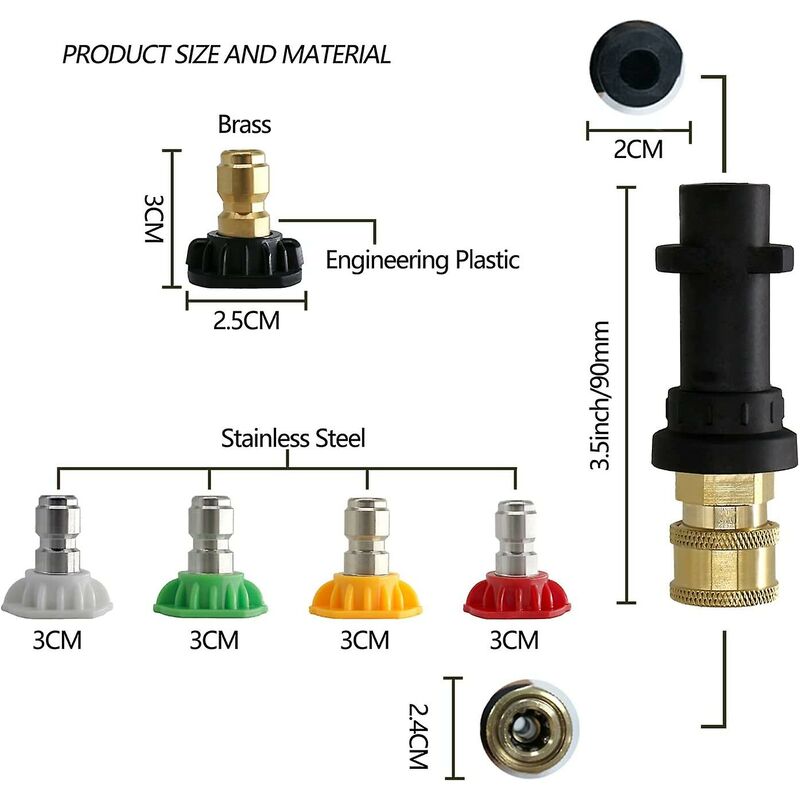 Pressure Washer Adapter, To 1/4