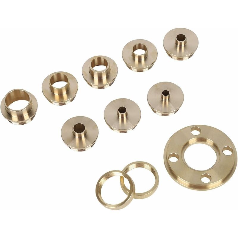 ROuter Guide Kit, 11 Pieces Imperial Size Brass ROuter Template Guide Kit, With Lock Nut Adapter With Case - Image 4