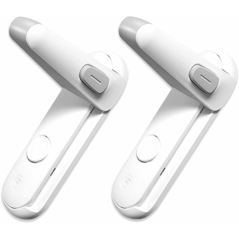 Child Proof Door Lever Lock, Baby Safety Door Handle Lock, Easy To Install And Use 3M Vhb Adhesive No Tools Or Drill - Image 1