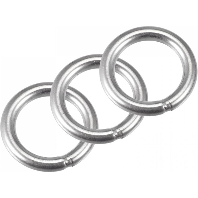 Welded Ring Stainless Steel 304 50Mm External Diameter 8Mm Thickness 3 pcs - Image 1