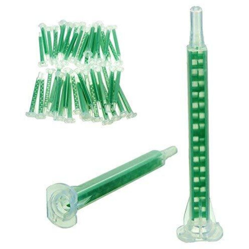 Werse 50 pcs F6-16 Green Ab Glue Mixing Tube Static Mouth Section 16 Nozzles - Image 1