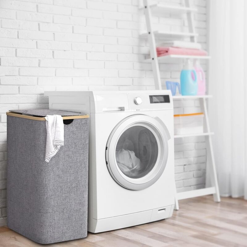 100L Laundry Basket With Lid Laundry Hamper With Handles Dirty Laundry Basket, Laundry Bin Laundry Basket Foldable - Image 2