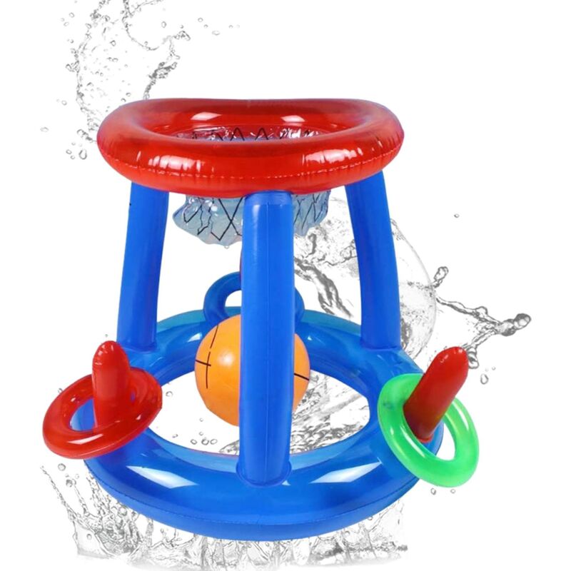 Pool Basketball Hoop - Inflatable Basketball Stand For Swimming Pool Floating Pool Basketball Outdoor Water Game Summer - Image 1