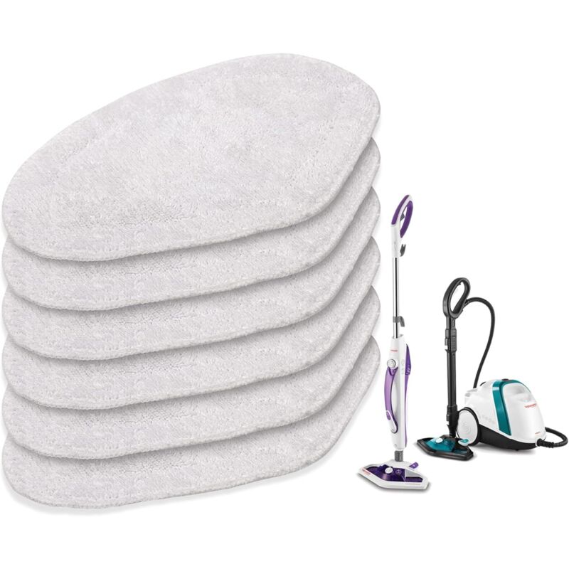 Reusable Microfiber Replacement Pads Compatible With Polti Vaporetto Washable Steam Cleaner Refill Pads (6 Pack) - Image 1