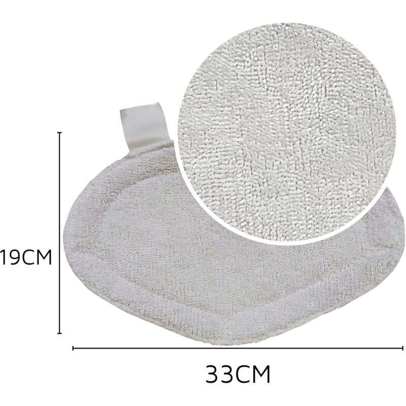 Reusable Microfiber Replacement Pads Compatible With Polti Vaporetto Washable Steam Cleaner Refill Pads (6 Pack) - Image 2