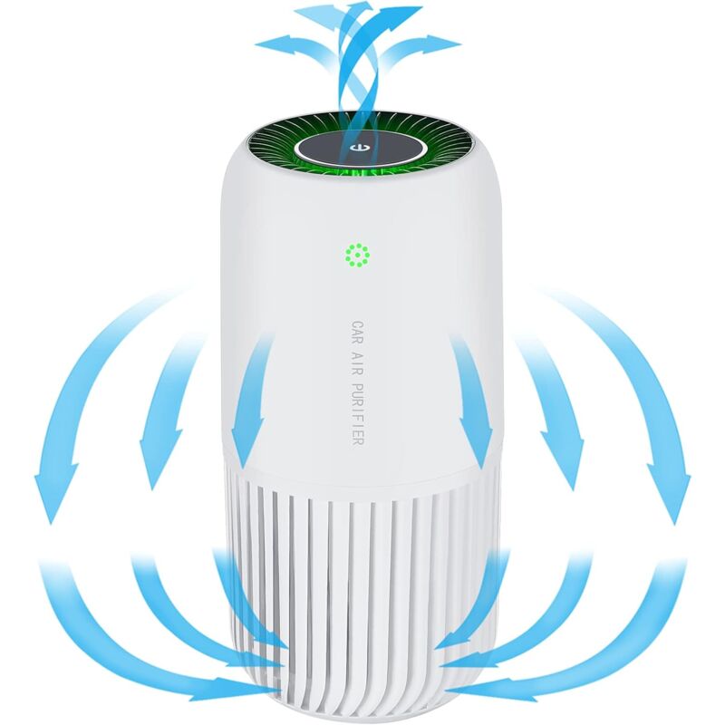 Air Purifier With True Hepa Filter With Uv-C Light, Mini Air Purifier Removes 99.97% Of Smoke Allergens Dust, Air - Image 1