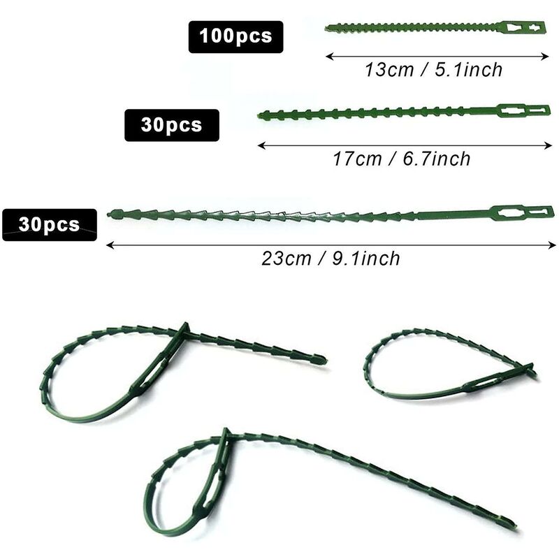 160 pcs Plant Ties Adjustable Gardening Ties, Plant Ties And Support, Help Support Plants And Shrubs, Flexible Plastic - Image 2