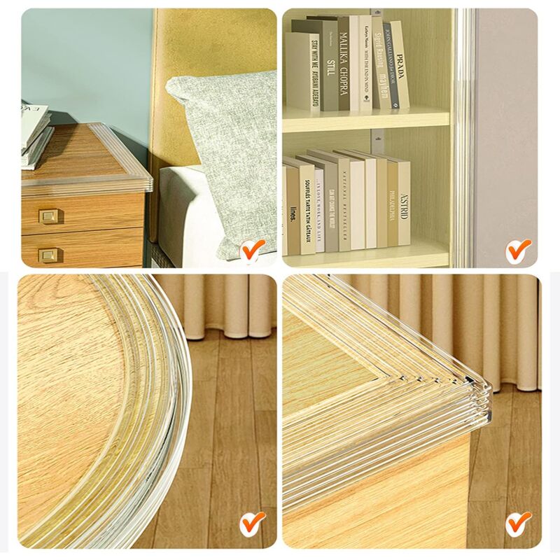 5 Meters Table Corner Protection Strip, Transparent Furniture Corner Protector, Pre-Adhesive Edge Protector For Tables, - Image 4