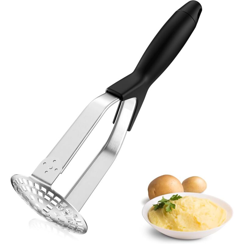 Stainless Steel Potato Masher, Professional Manual Potato Ricer With Non-Slip Handle, Foldable Apple Masher For Fruits, - Image 1
