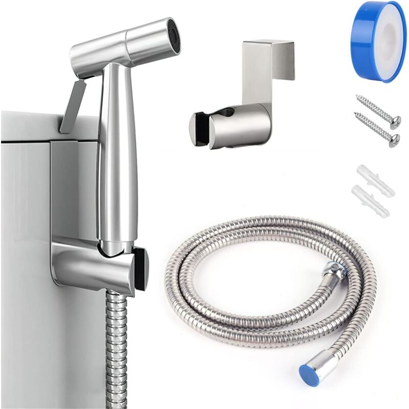Toilet Sprayer, Stainless Steel Toilet Sprayer Kit, Adjustable Water Pressure Toilet Sprayer, Bidet Sprayer For - Image 1