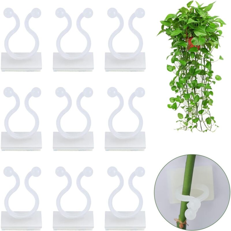 100 pcs Climbing Plant Support Clip, Wall Plant Clip, Vine Wall Clip, Clip For Climbing Plants -White - Image 1