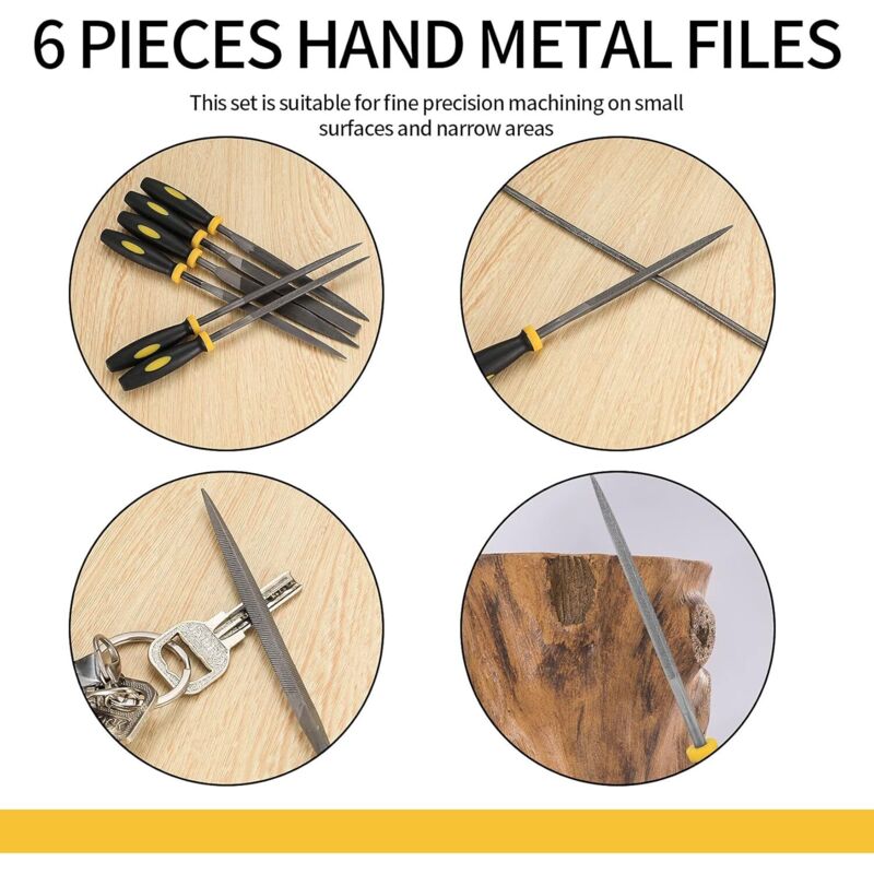 6 Pieces File Set, Files And Rasps, Needle Files, Diamond Rasp Files For Wood/Metal/Workshop/Plastics Repair - Image 2