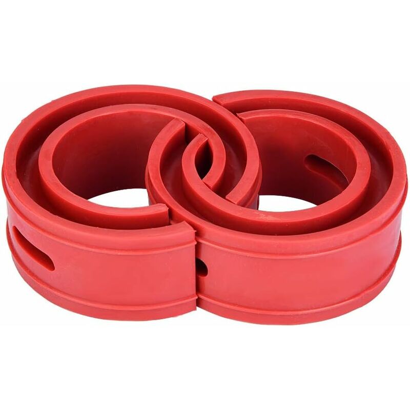 Shock Absorber Spring Buffer 2Pc Universal Car Red Bumper Cushion Car Shock Absorber Spring Bumper Type(D) - Image 1