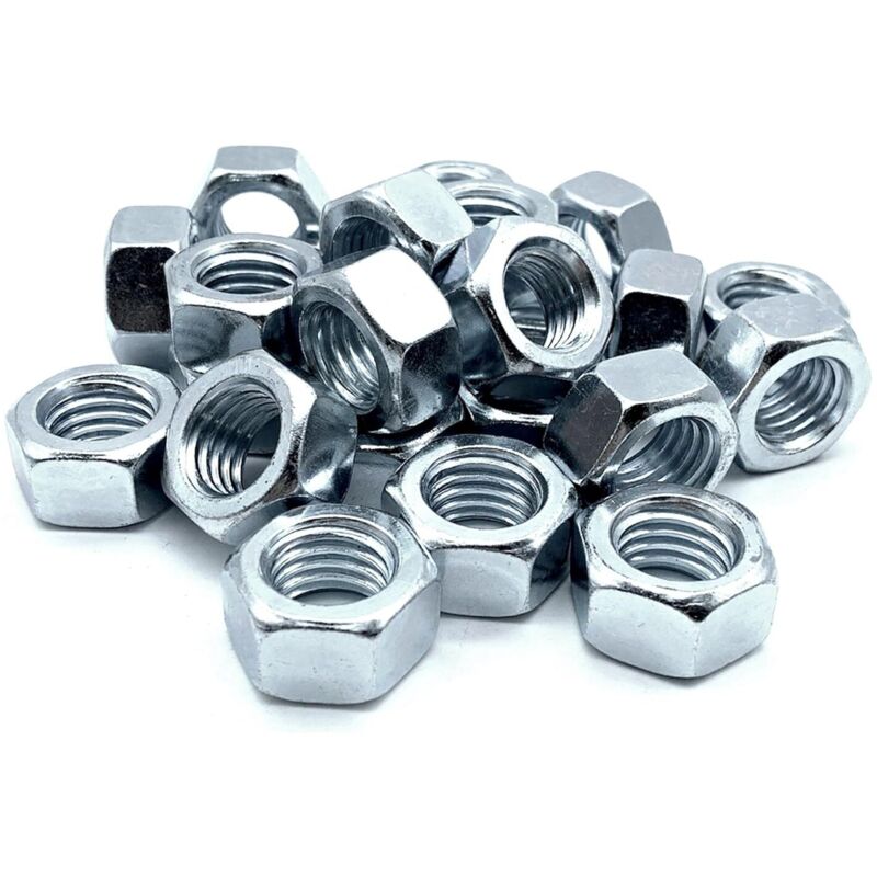 Nut 50 Hexagonal Nut M6 5Mm X 10Mm Galvanized Steel Din 934 Nut M6 For Bolts And Nuts, Coupling Elements, Adjustment - Image 1