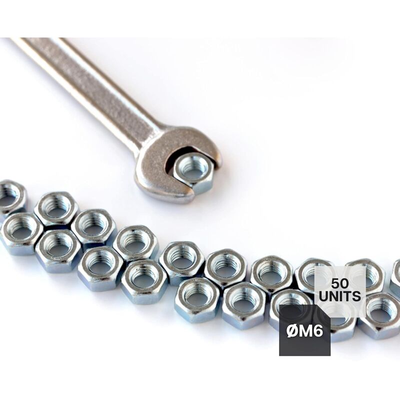Nut 50 Hexagonal Nut M6 5Mm X 10Mm Galvanized Steel Din 934 Nut M6 For Bolts And Nuts, Coupling Elements, Adjustment - Image 3