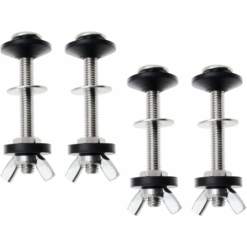Toilet Tank Bolts And Washers, 4 Pack Toilet Bolts, Stainless Steel Washing Tool Accessories For Split Toilets - Image 1