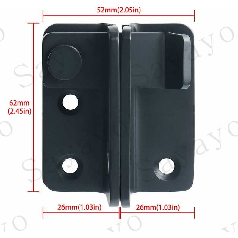 Sliding Door Lock Padlock Hasp Door Lock Latch Buckle Hook Anti-Theft, Stainless Steel Matte Black Finish, Ems3005-B - Image 4
