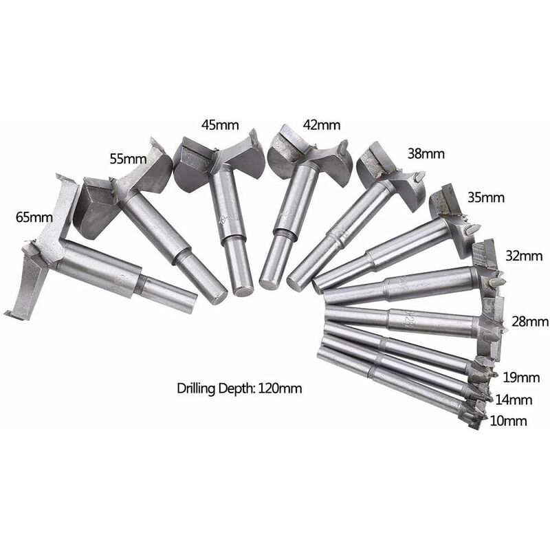 Forstner Wood Drill Bit Cemented Carbide Forstner Bits Flat Hole Saw Drilling Tool (35Mm) - Image 2