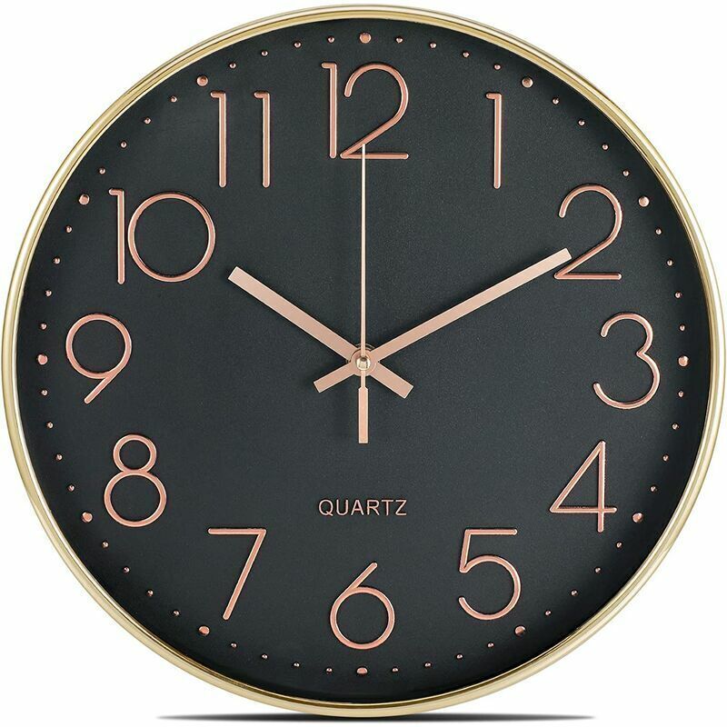 12 Inch Silent Non Ticking Wall Clock Modern Battery Operated Wall Clock Easy To Read Decor For Kitchen, Home, Living - Image 1