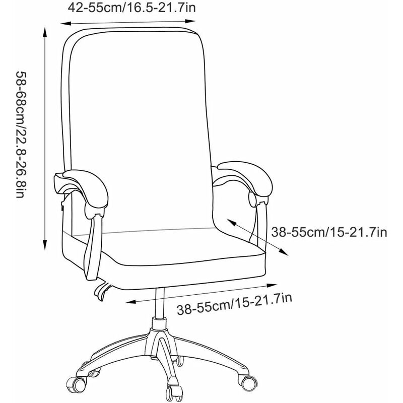 Universal Stretch Office Chair Cover Microfiber Washable Printed Office Chair Cover Stretch Armchair Covers Comfortable - Image 3