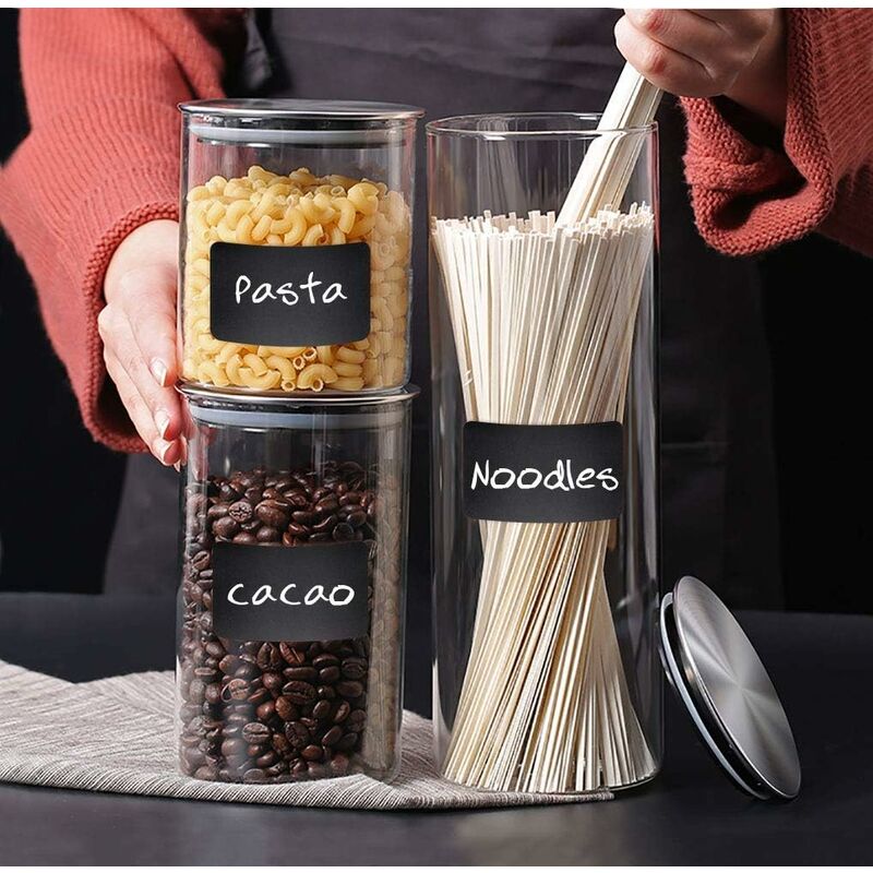 150 pcs Reusable Kitchen Organizer Labels Stickers Kit With Liquid Chalk Markers, Removable Blackboard Labels For - Image 4