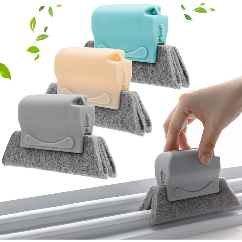 3 Pack Window Groove Cleaning Brush, Window And Door Cleaning Brush, Quick Handheld Cleaning Tools For All - Image 1