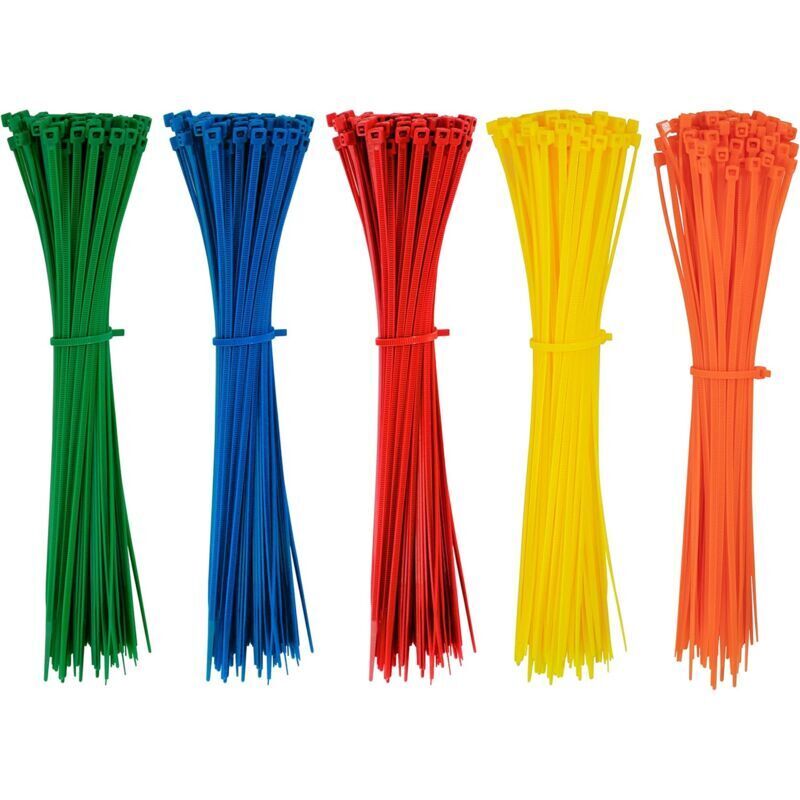 500 Pieces Colorful Plastic Cable Ties 200Mm X 2.8Mm Self-Locking Nylon Electrical Cable Ties For Gardening Cable - Image 1