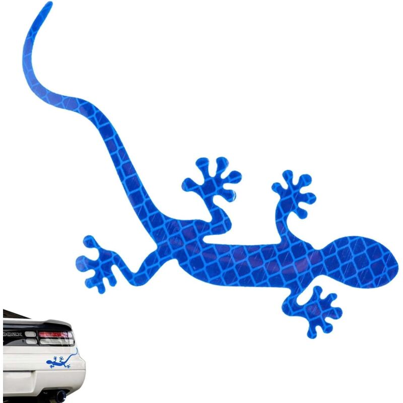 Gecko Car Stickers, Creative Car Warning Reflective Stickers With Stereo, Night Driving Warning Gecko Luminous Strip - Image 1