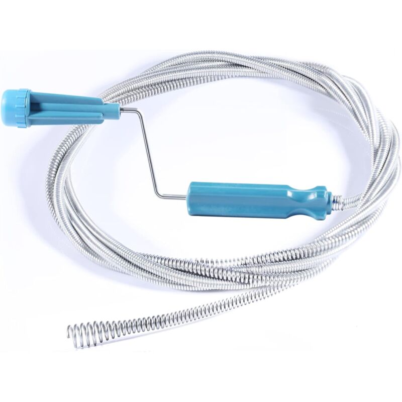 Drain Cleaning Spiral - 3M X 6Mm - Spiral - Drain Unblocker - With Piercing Tip - Drain Snake - Extra Fine - Spiral - - Image 1