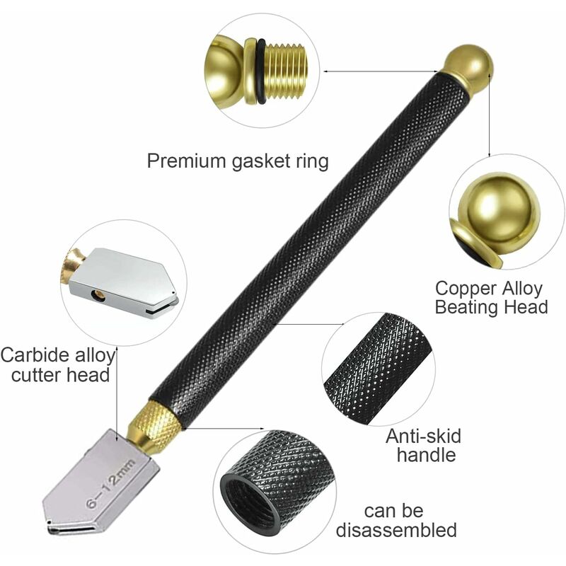 Professional Glass Cutter, Glass Cutting Tool, Pencil Style, Cut Glass 2-20Mm Thickness For Cutting - Image 3