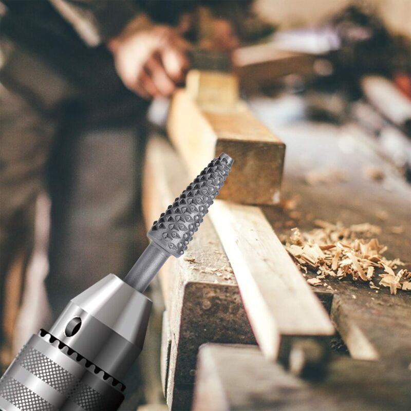 ROtary Burr Set Power Tools Wood Grinding Solid Steel Rasp Carbide Wood Carving Tool For Drill Bits For Polishing And - Image 3