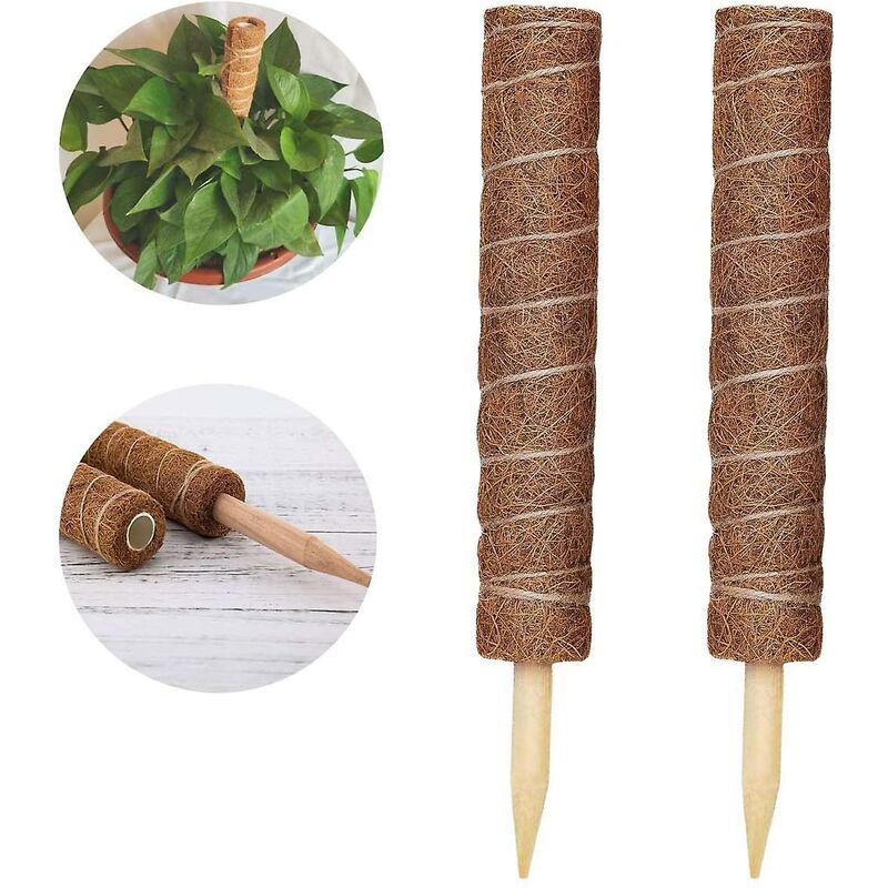 2 pcs Plant Stake, Coco Stake, Coco Pole, Coco Stick For Home Garden Climbing Plants Plant Support Extension - Image 1