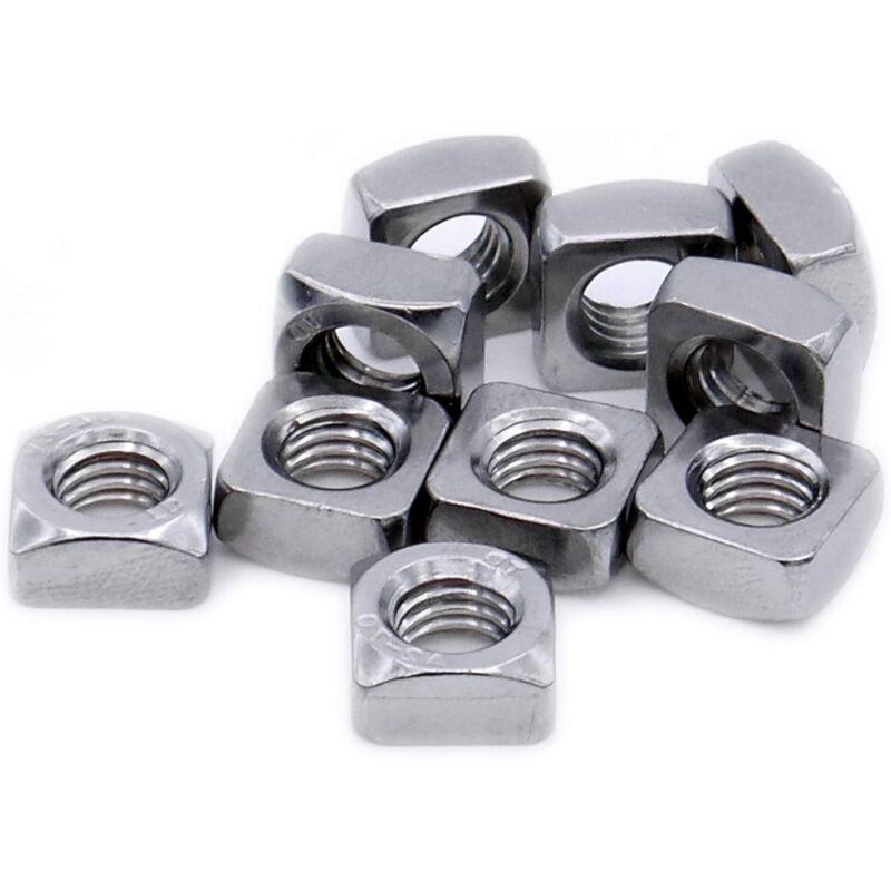 Square Nut M10 (10Mm) (Chamfered) – Stainless Steel (A2) (Pack Of 20) - Image 1