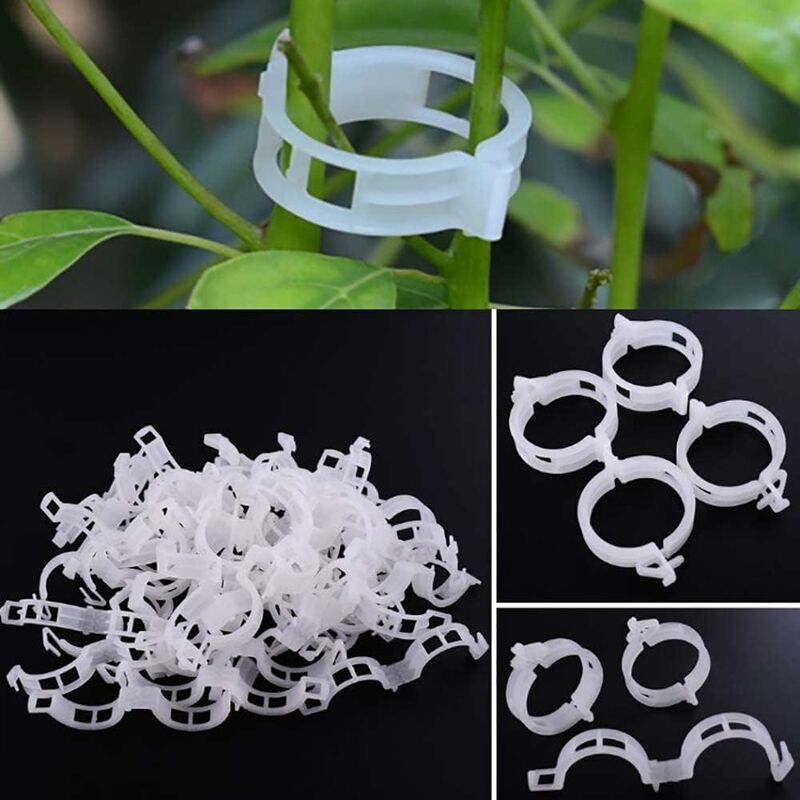 100 pcs Garden Plant Clips, Plant Ties, Vine Twine, Trellis, Vegetable Vine Cages, Grafting Tools For Growing - Image 3