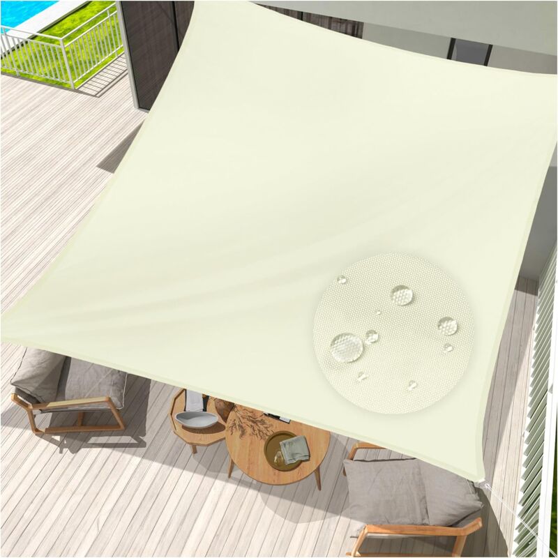 Sun Shade Sail Rectangular Sunshade, Water Repellent, Sunshade For Patio, Garden, Balcony, Polyester Fabric 300 X 400 - Image 1