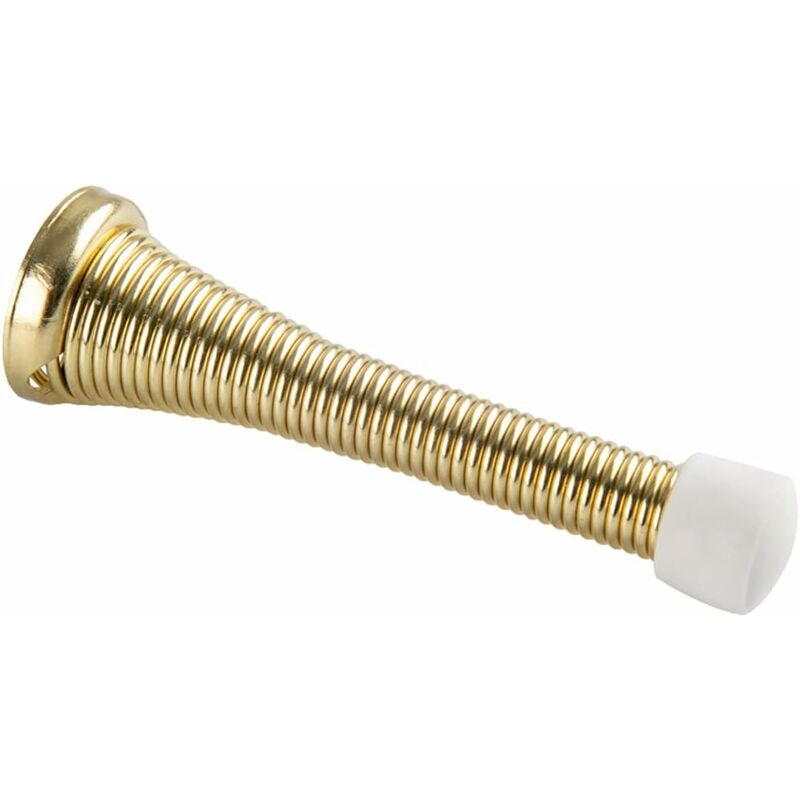 12 Pack Spring Door Stops - Polished Brass - Image 4