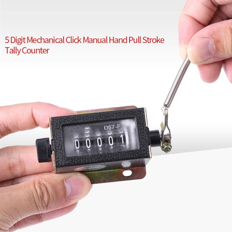 Digit Counter, Digit Display, D67‑F 5 Digit Mechanical Reset Manual Stroke Tally Counter - Image 3
